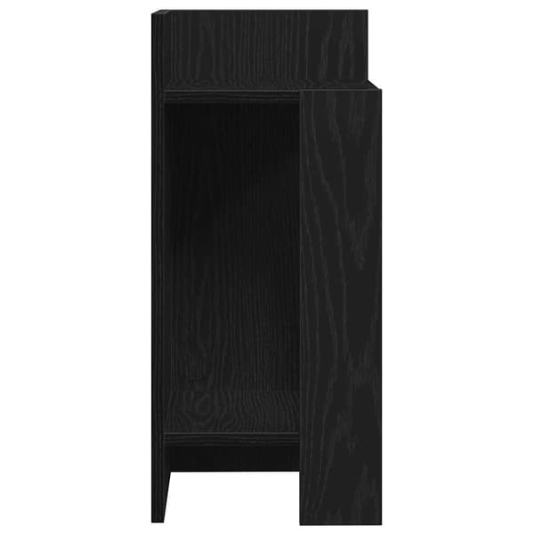 vidaXL sideborde 2 stk. med hylde sort 25,5x27x60 cm