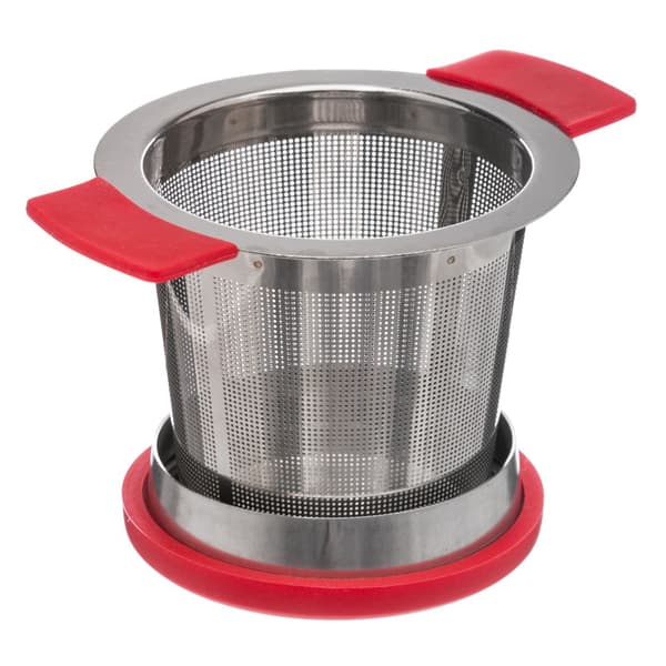 Röd teinfuser med lock