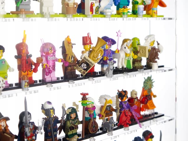 Stor displaylåda för 60 legofigurer plus extra dubbar