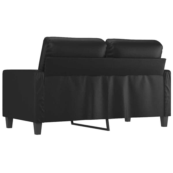 vidaXL 2-personers sofa, sort, 120 cm, kunstlæder