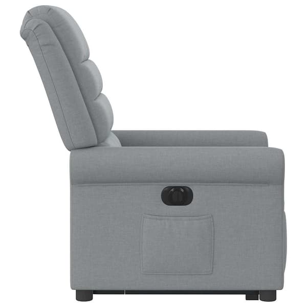 vidaXL Elektrisk lyftande massagefåtölj ljusgrå
