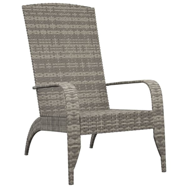 vidaXL Adirondack-puutarhatuoli, harmaa, polyrottinki