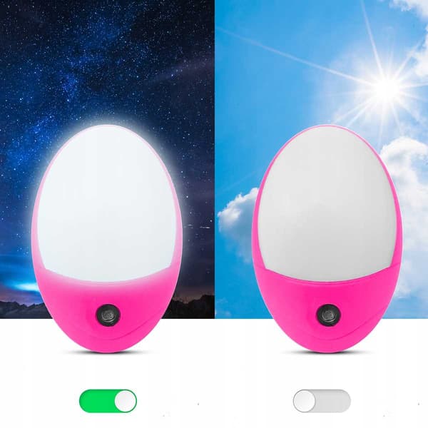 Heckermann 58 lyserød LED-natlampe