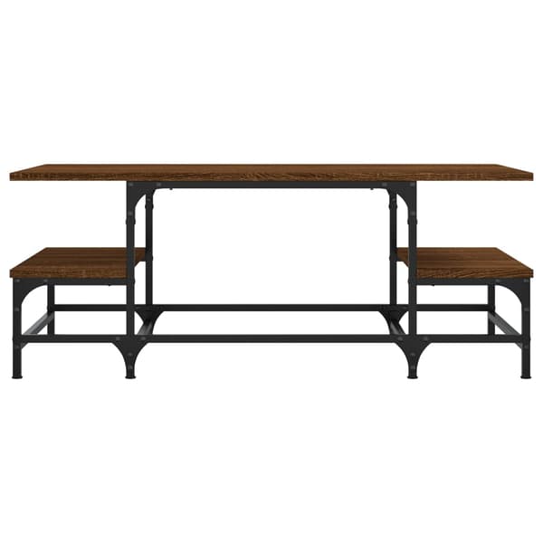 vidaXL sofabord brunt egetræ 100x50,5x40 cm