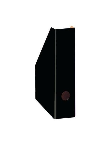 Lakeret dokumentbeholder 7 cm sort