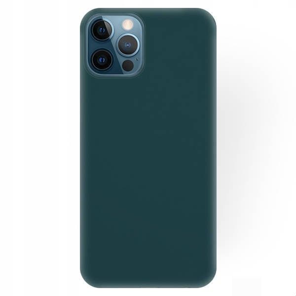MAT SLIM ETUI til IPHONE 12 / 12 PRO SILIKONE GRØN + GLAS