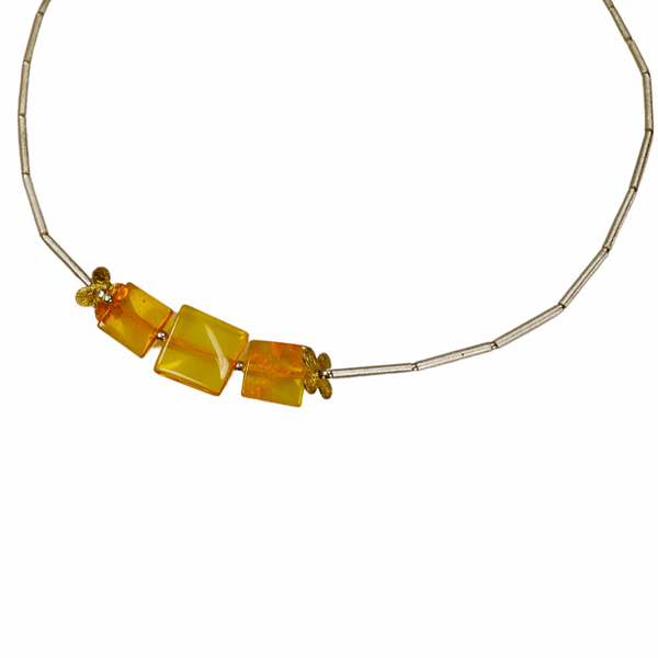 Cognac rav halskæde - Baltisk rav Collier
