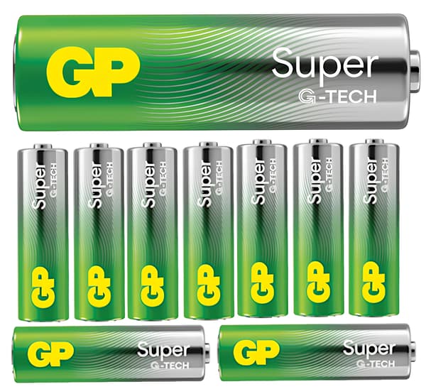 GP Super Alkaline AA Batterier Alkaline LR6 10 stk.