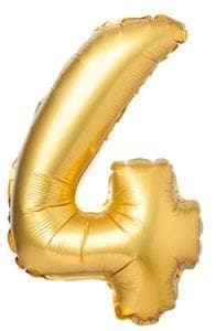 Mat guld folieballon 4 69 cm