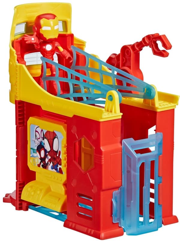 HASBRO SPIDEY og Super-Palms - Iron Man Tower + Actionfigur