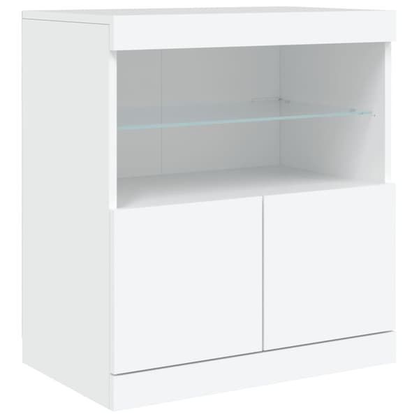 vidaXL LED-lysskab hvid 60x37x67 cm