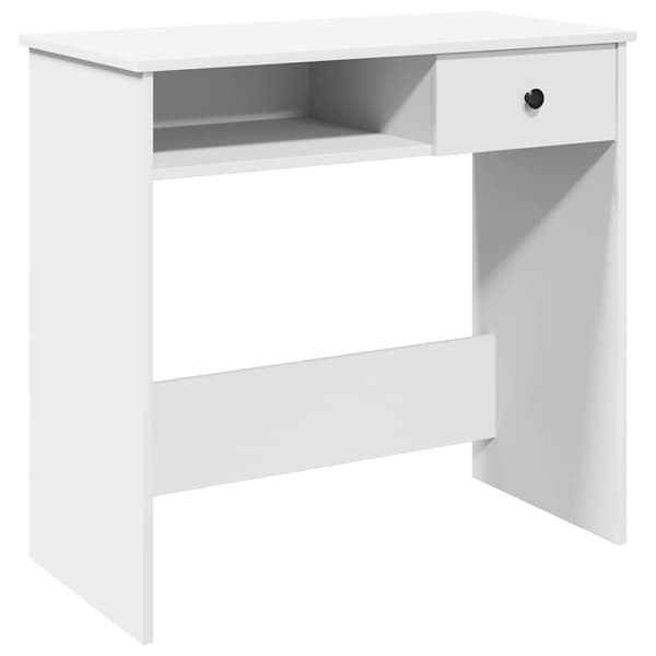 vidaXL Skrivbord, Vitt, 80x40x75 cm, Träbaserat material