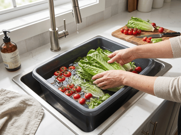 REKTANGULÆR PLASTSKÅL 33X26CM 8L MØRKEGÅ -BEN