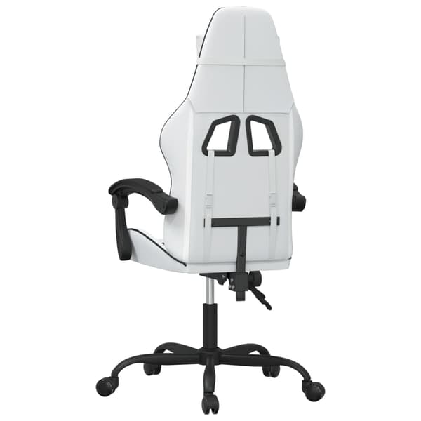 vidaXL gamingstol, sort og hvid, kunstlæder