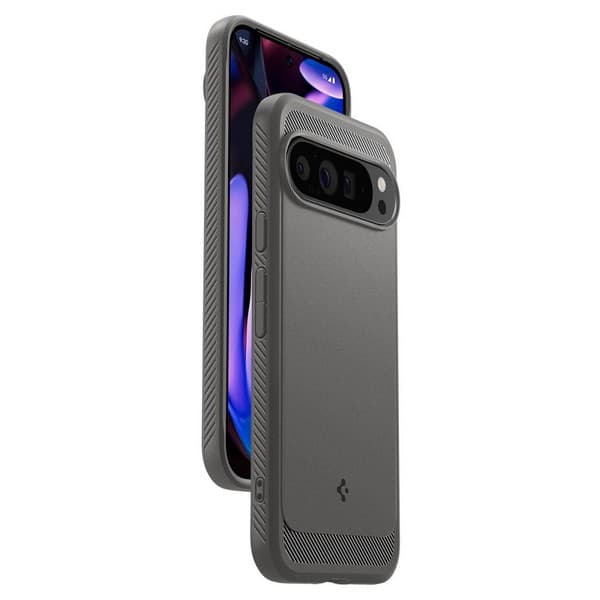 Spigen Rugged Armor -kotelo Google Pixel 9 Pro XL:lle, marmorinharmaa