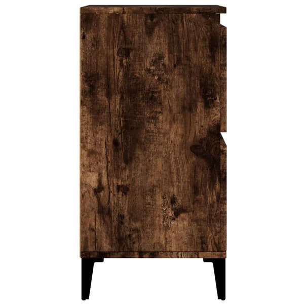 vidaXL kommode, røget eg, 60x35x70 cm, træbaseret materiale