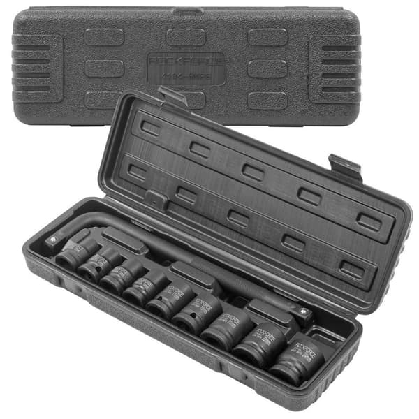 Krafthylsnyckelsats 10–24 1/2" krafthylsor