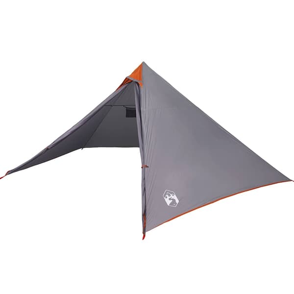 vidaXL 7 hengen tipi-perheteltta, harmaa ja oranssi, vedenpitävä
