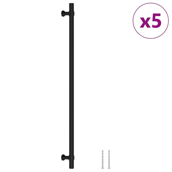 vidaXL skabsgreb, 5 stk., sort, 320 mm, rustfrit stål