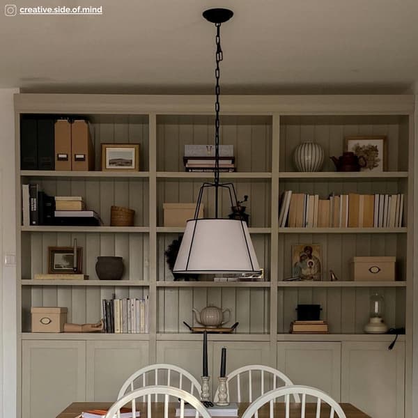 AMBER sort linnedlampe