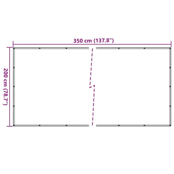 vidaXL transportnet, HDPE, 2 x 3,5 m, sort