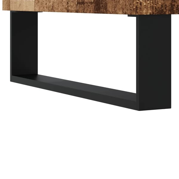 vidaXL kommode, antik træ, 100x36x60 cm, træbaseret materiale