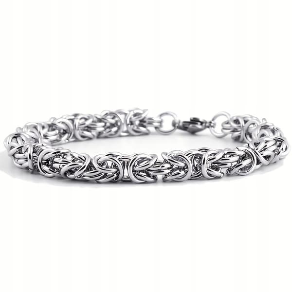 TYK Sølv Diamantarmbånd til Herrer Royal 8mm Rund + GRATIS