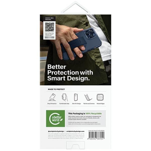 UNIQ Heldro Mag iPhone 15 Pro Max 6,7" Magclick opladningsetui sort/damprøg