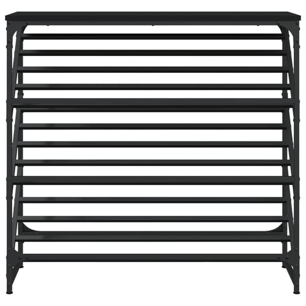 vidaXL skohylde, sort, 90x30x85 cm, træbaseret materiale