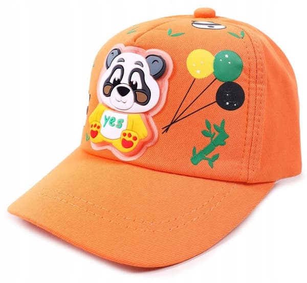 3D Panda Bear -lippis, oranssi, YO! 50/54 Ł031Y
