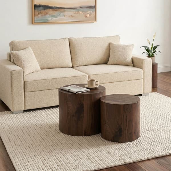 LEILA sofabordsæt 38 cm/48 cm valnød Loft