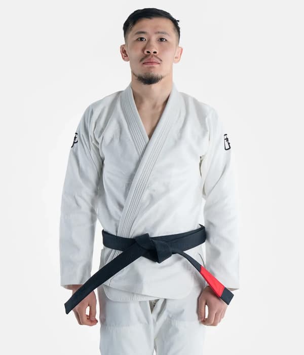 Progress Kimono/Gi BJJ Herr The Academy Vit + Vitt Bälte Set A2