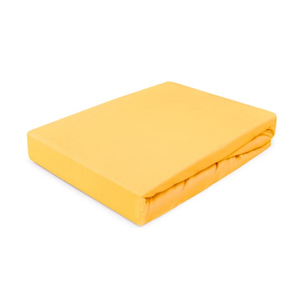 Dra-på-lakan 80x160 elastisk JERSEY 100% BOMULL gul