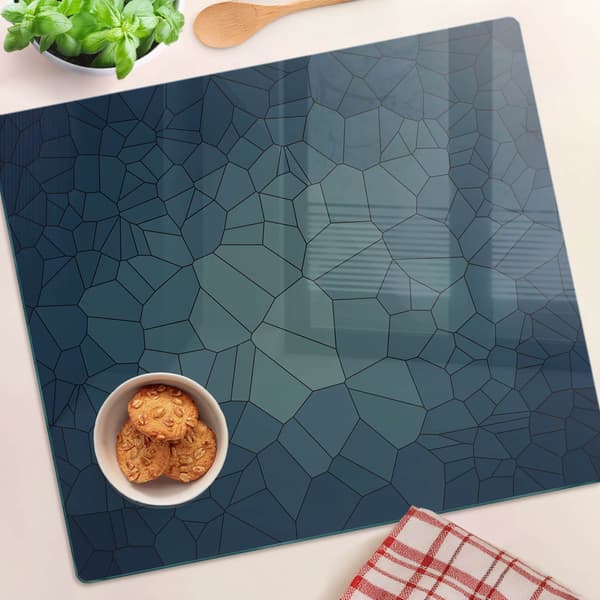 Dekorativ glasplade til servering af snacks abstrakt 60x52 cm