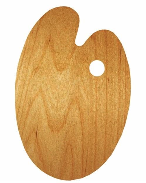 Oval træmalepalette 20x30cm