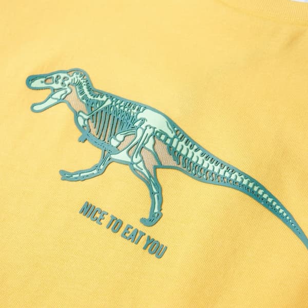 Børne-T-shirt, lys okker, 128