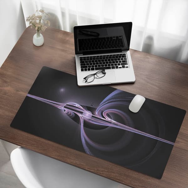 Fractal Spiral Anti-Slip Gaming Musemåtte 100x50 cm