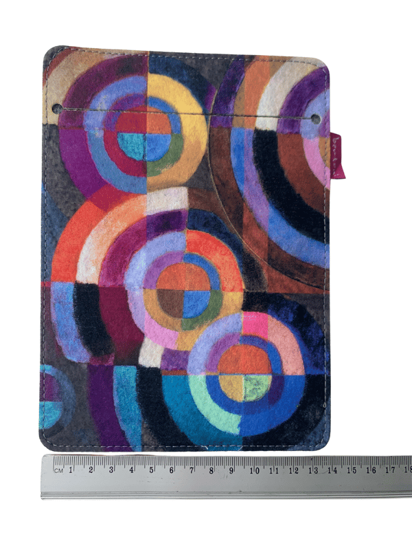 Arco Design 6-7" e-bogsetui - EcoFelt, cirkeltryk, grå, passer til Kindle / PocketBook