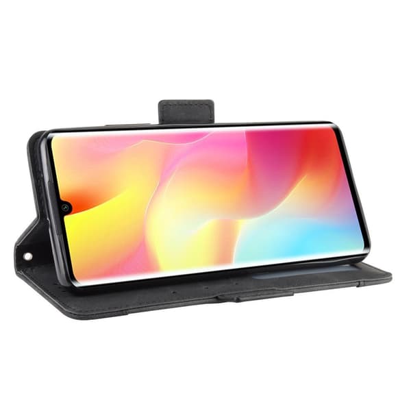 Flip-etui til Xiaomi Mi Note 10 Lite, kortholder, sort