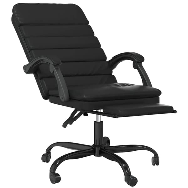 vidaXL lænestol med massagefunktion, sort kunstlæder