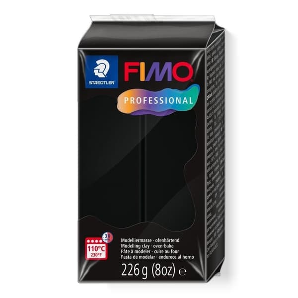 Fimo polymer ler 226g sort