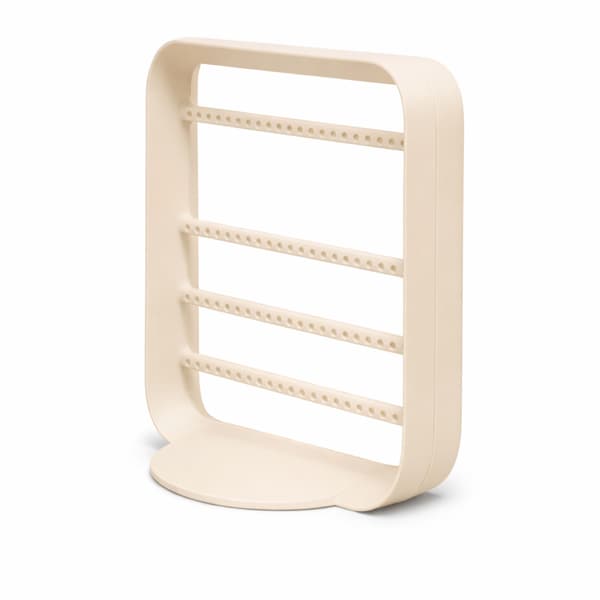 Beige örhängesställ smyckesorganisatör display