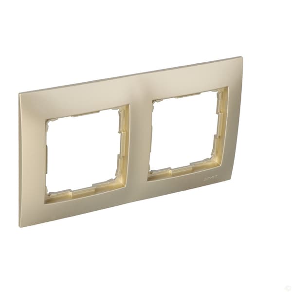 Universal 2-kanals ramme IP20 / IP44, mat guld Simon54