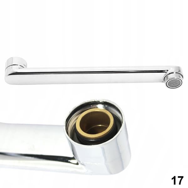 Svingbar køkkenblanderpibe 3/4' 17 cm