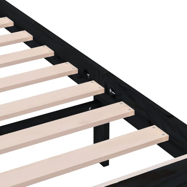 vidaXL sengestel sort 75x190 cm massivt træ