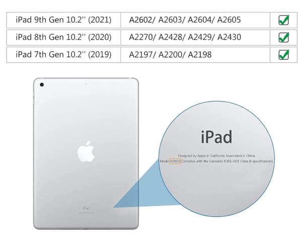 Härdat glas för iPad 10.2" 2021/2020/2019 (9:e/8:e/7:e generationen)