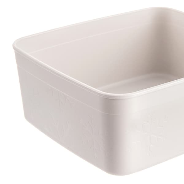 Madbeholder med låg beige 650 ml
