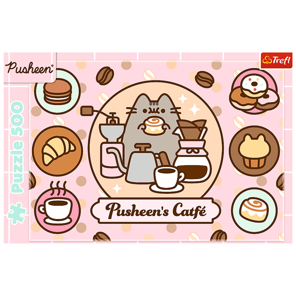Trefl Pusheen i kaféet pussel 500 bitar