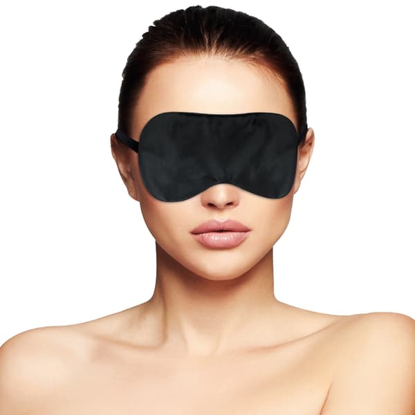 Darkness Basic Sort Maske - satin, justerbar bind for øjnene