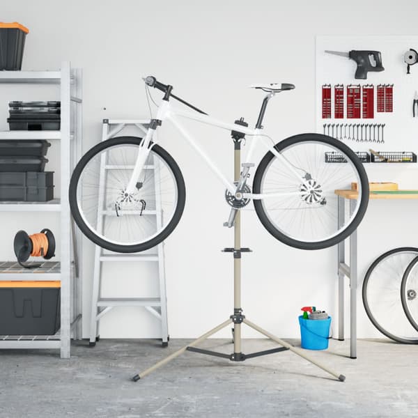 vidaXL Hopfällbart justerbart cykelreparationsställ 120-165 cm